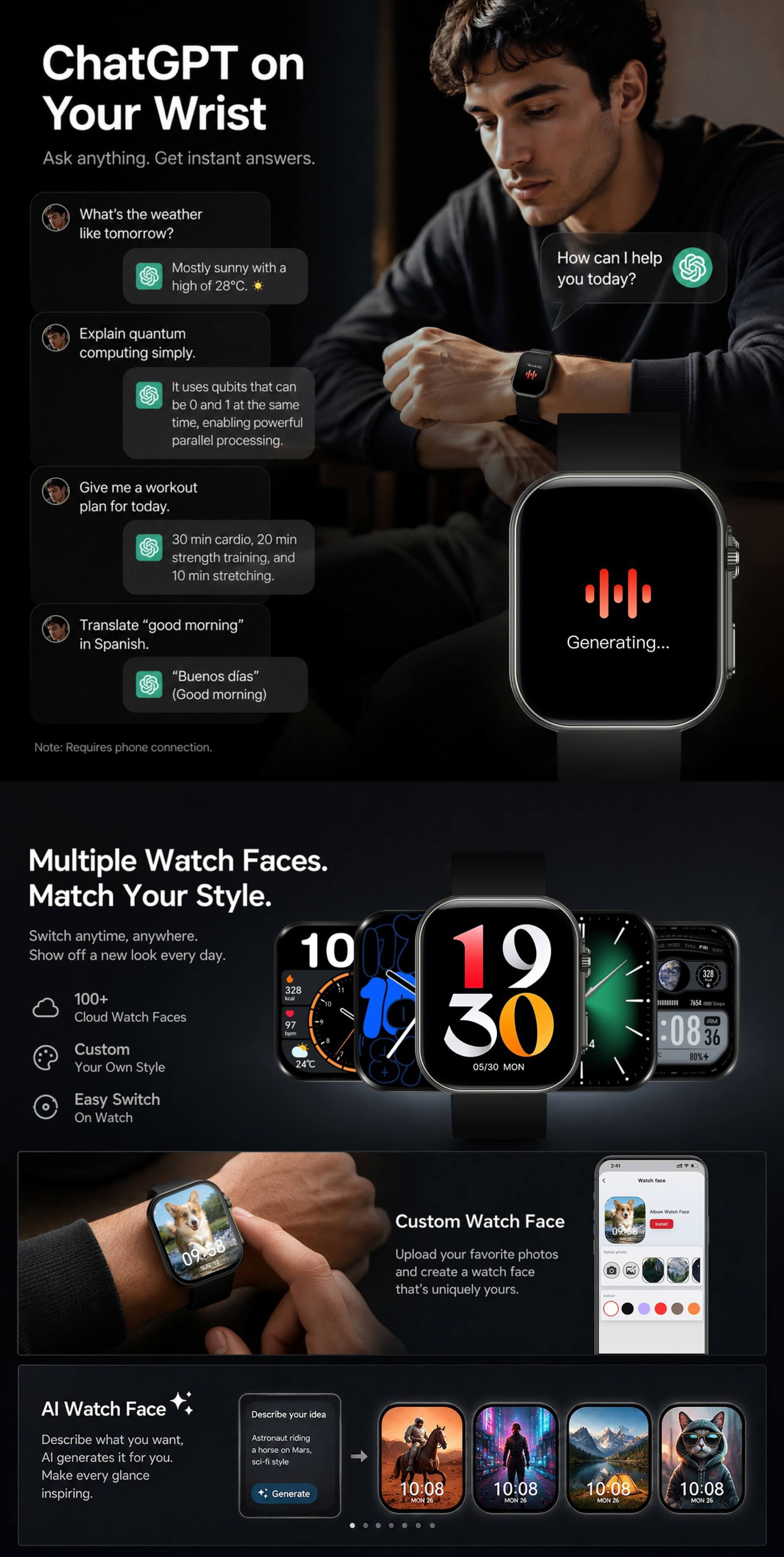 Kieslect Balance 3Pro Smartwatch with Built-in AI Assistant