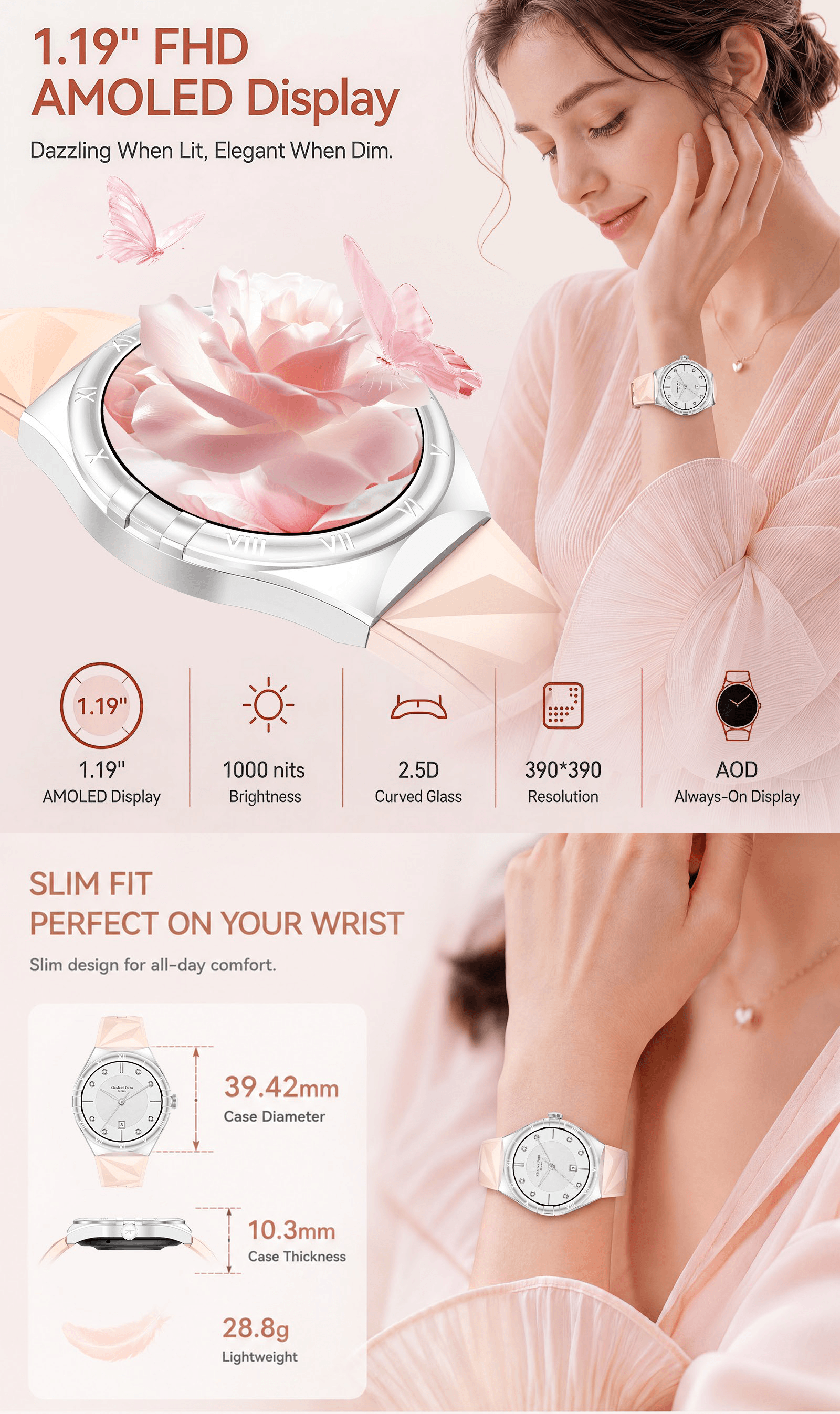 Kieslect Pura3 Women Fashion Smart Watch