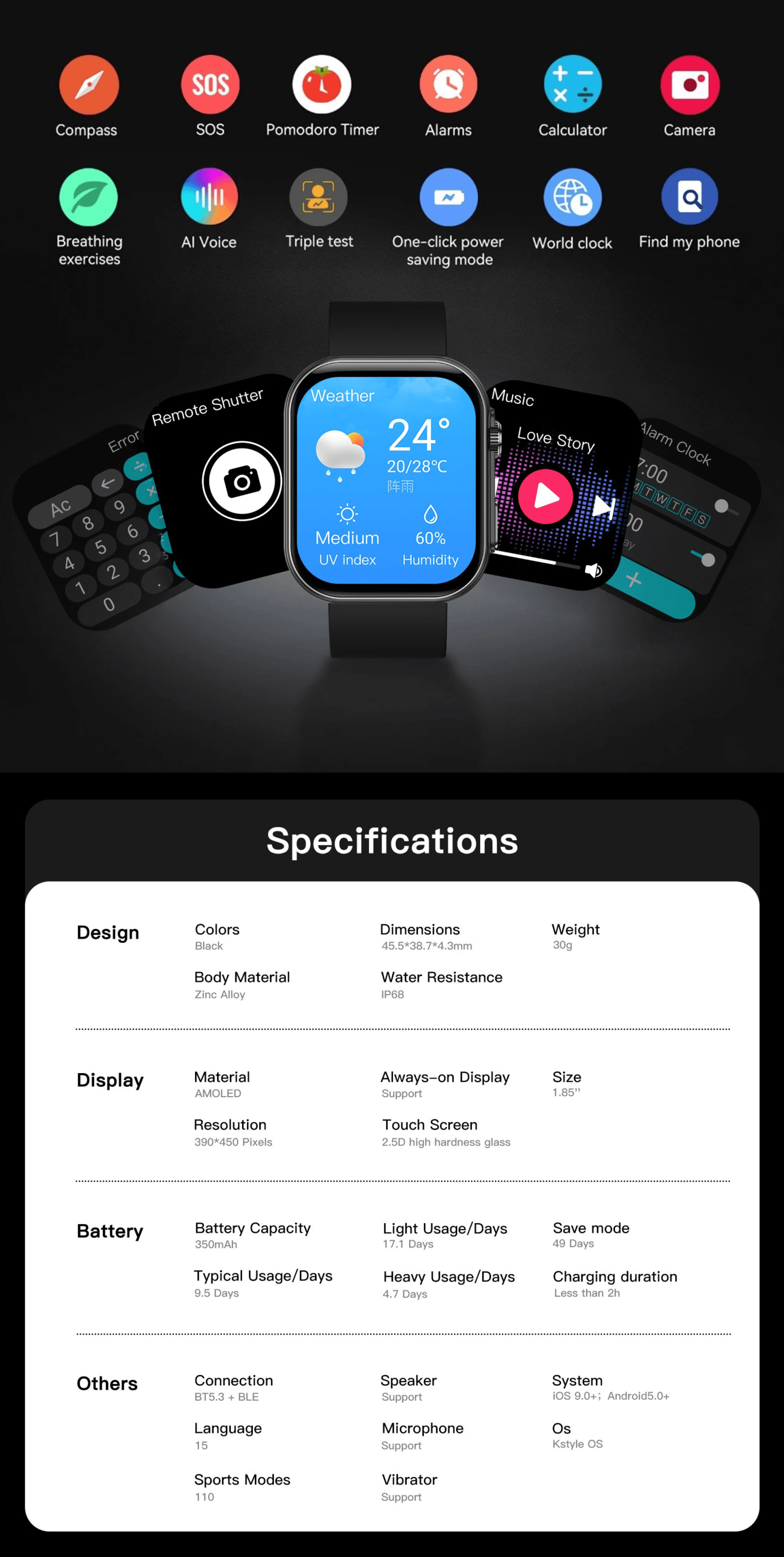 Kieslect Balance 3Pro Smartwatch with Built-in AI Assistant