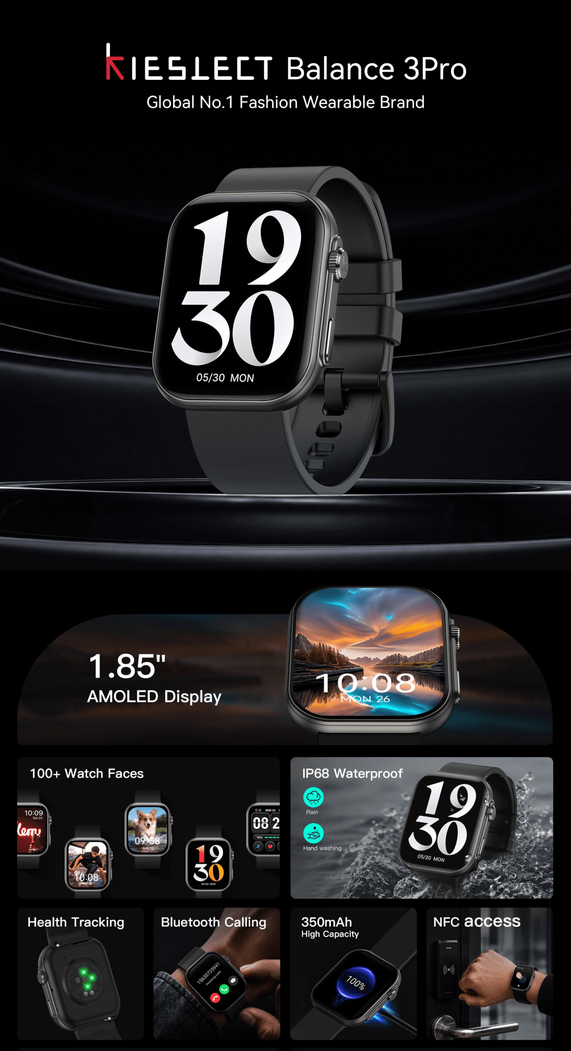 Kieslect Balance 3Pro Smartwatch with Built-in AI Assistant