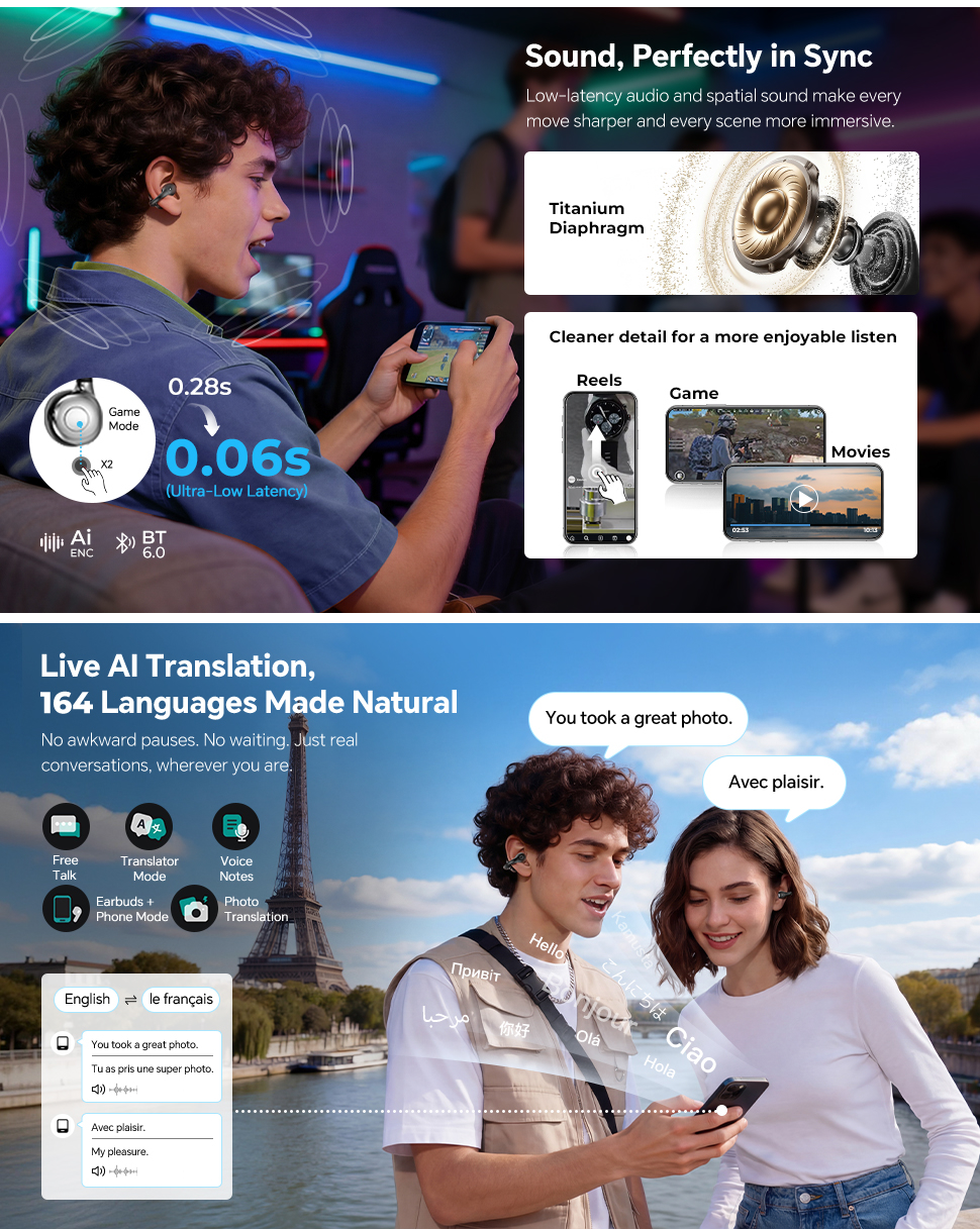 Kieslect AI Earbuds Open2