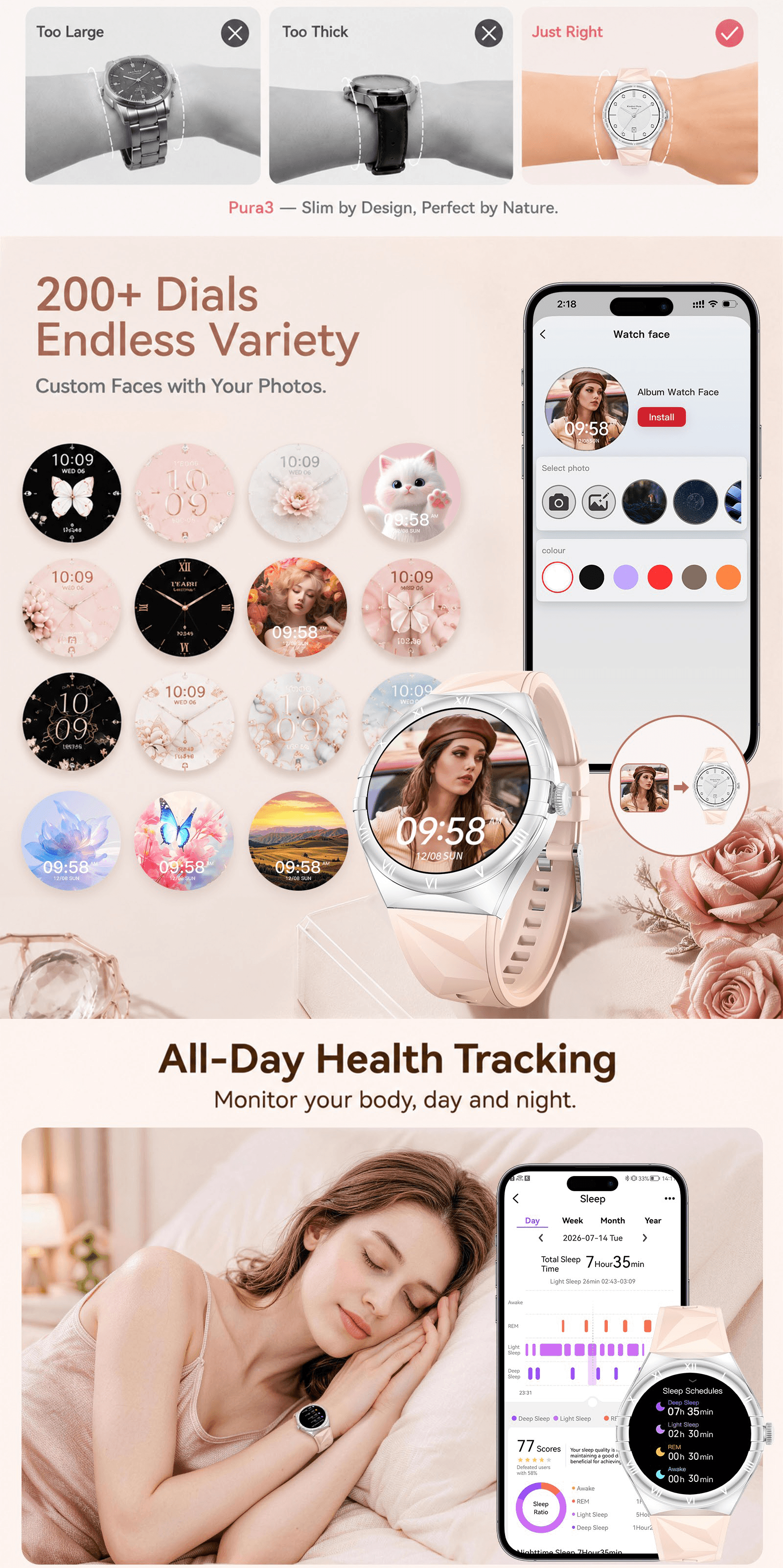 Kieslect Pura3 Women Fashion Smart Watch