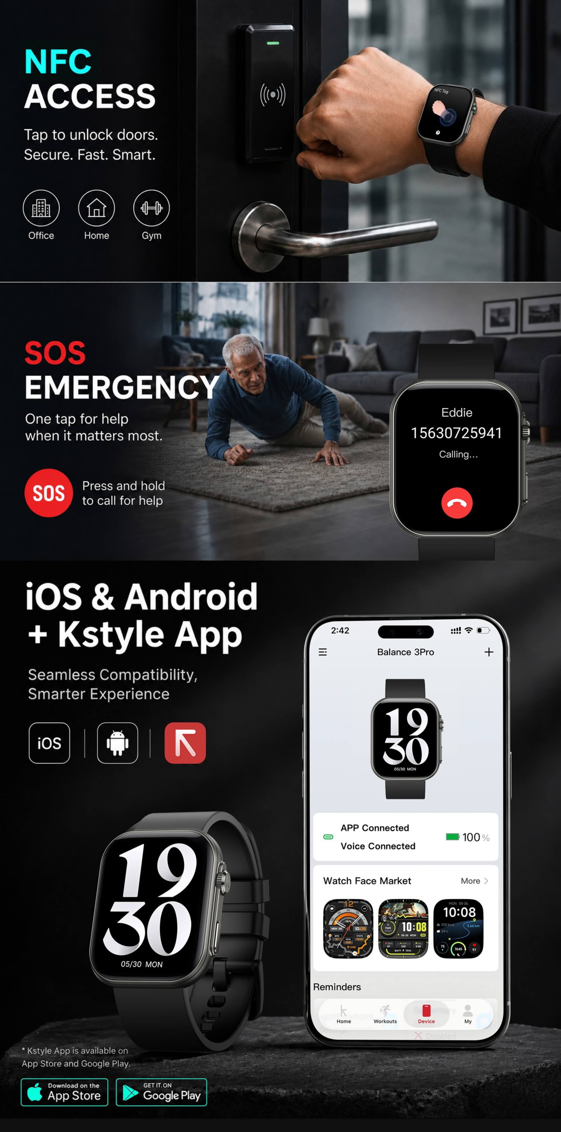 Kieslect Balance 3Pro Smartwatch with Built-in AI Assistant