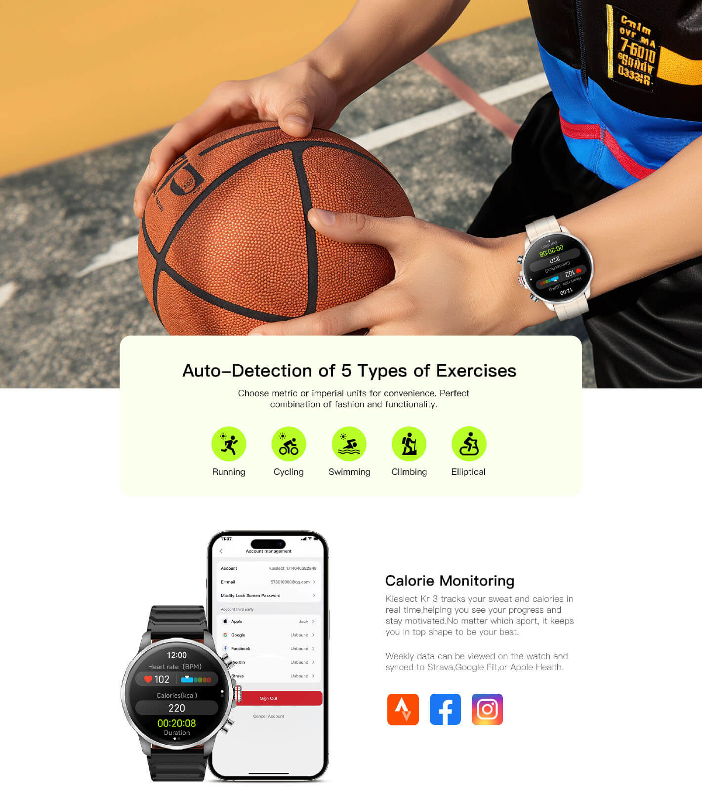 Kieslect Calling Smart Watch Kr 3
