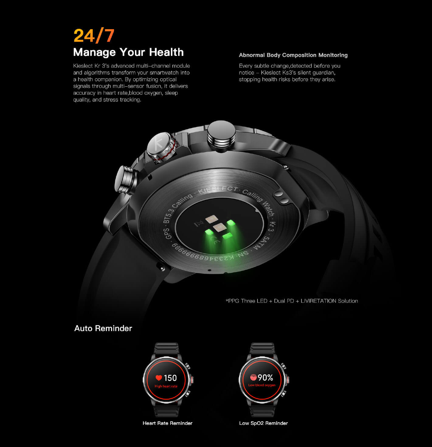 Kieslect Calling Smart Watch Kr 3