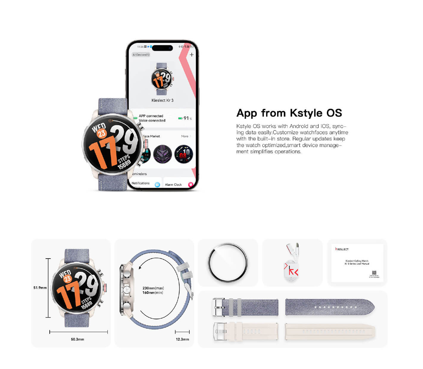 Kieslect Calling Smart Watch Kr 3