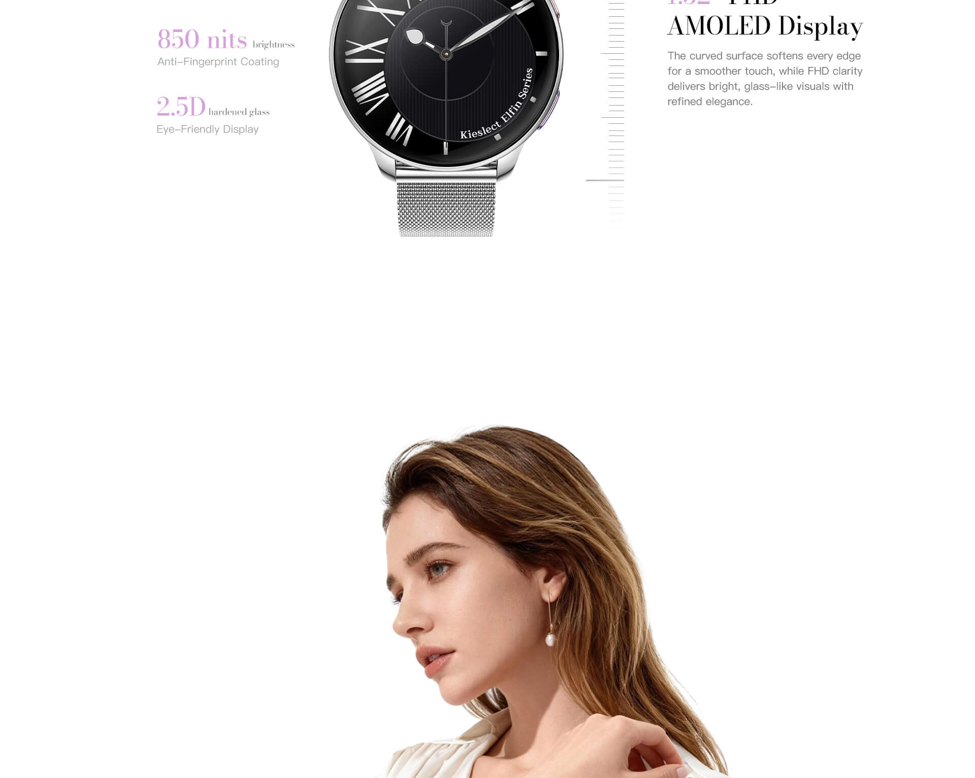 Kieslect Elfin World's Thinnest Women's Smartwatch