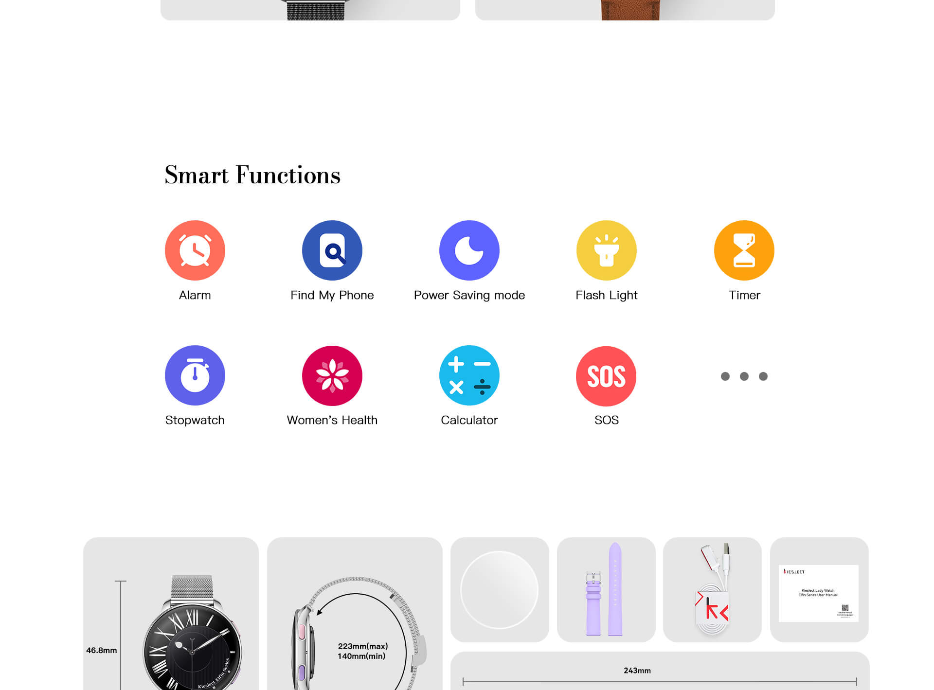 Kieslect Elfin World's Thinnest Women's Smartwatch