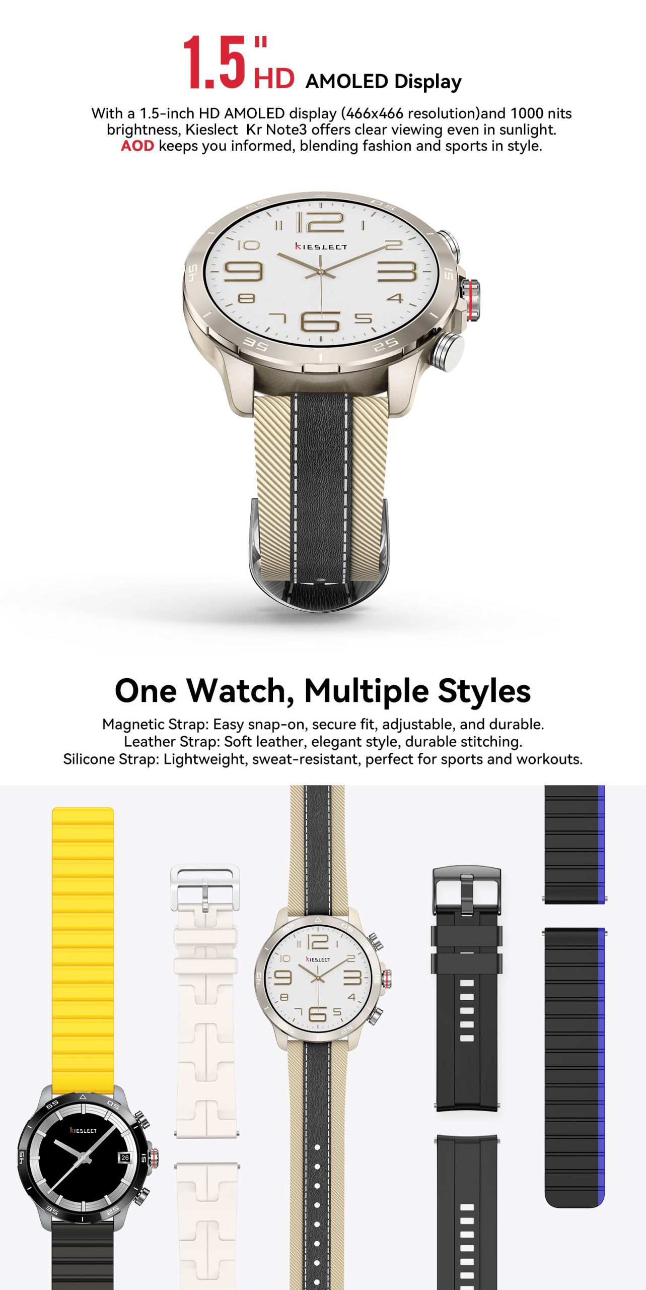 Kieslect Kr Note3 Smart Watch