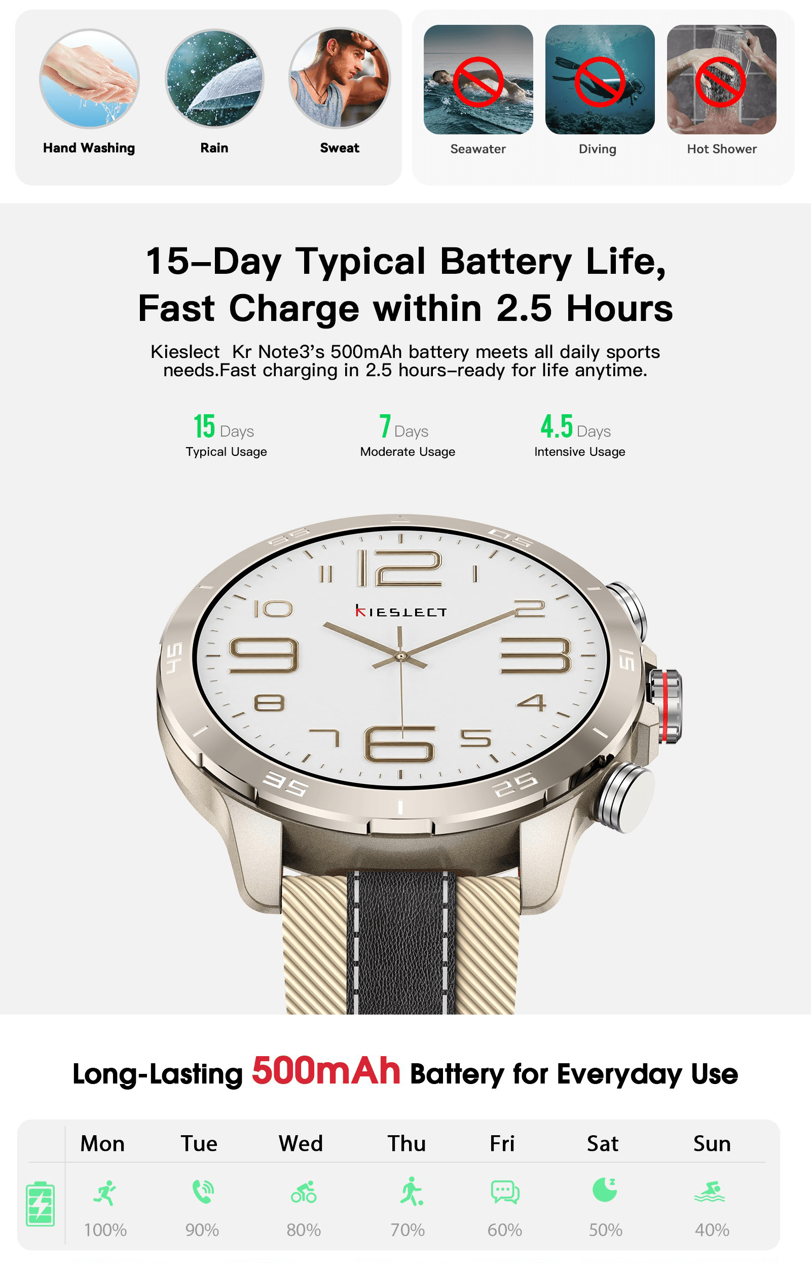 Kieslect Kr Note3 Smart Watch