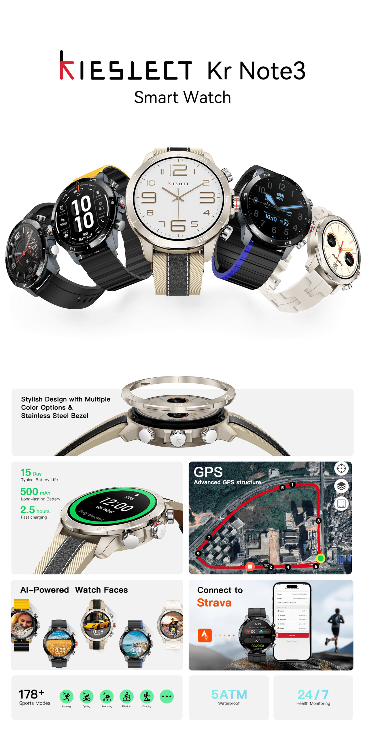Kieslect Kr Note3 Smart Watch