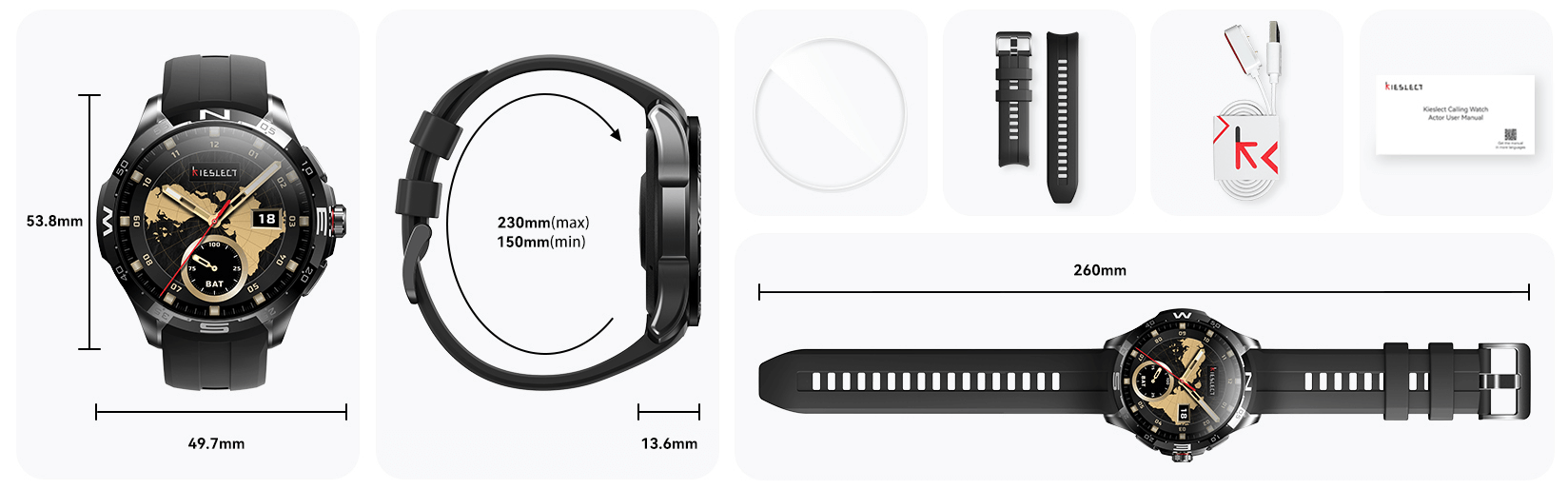 Kieslect Actor: reloj de llamadas GPS con la pantalla LTPO-27 de 1,6" más grande del mundo Kieslect Actor – GPS Calling Watch With World’s Largest 1.6″ LTPO Display-27