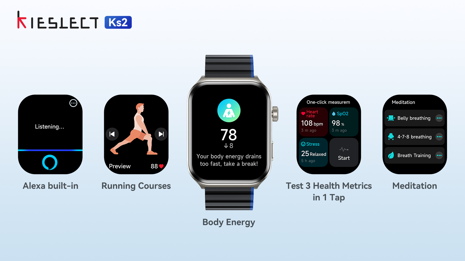 Be smart in style with the innovative Ks2 smartwatch from Kieslect, launching today!