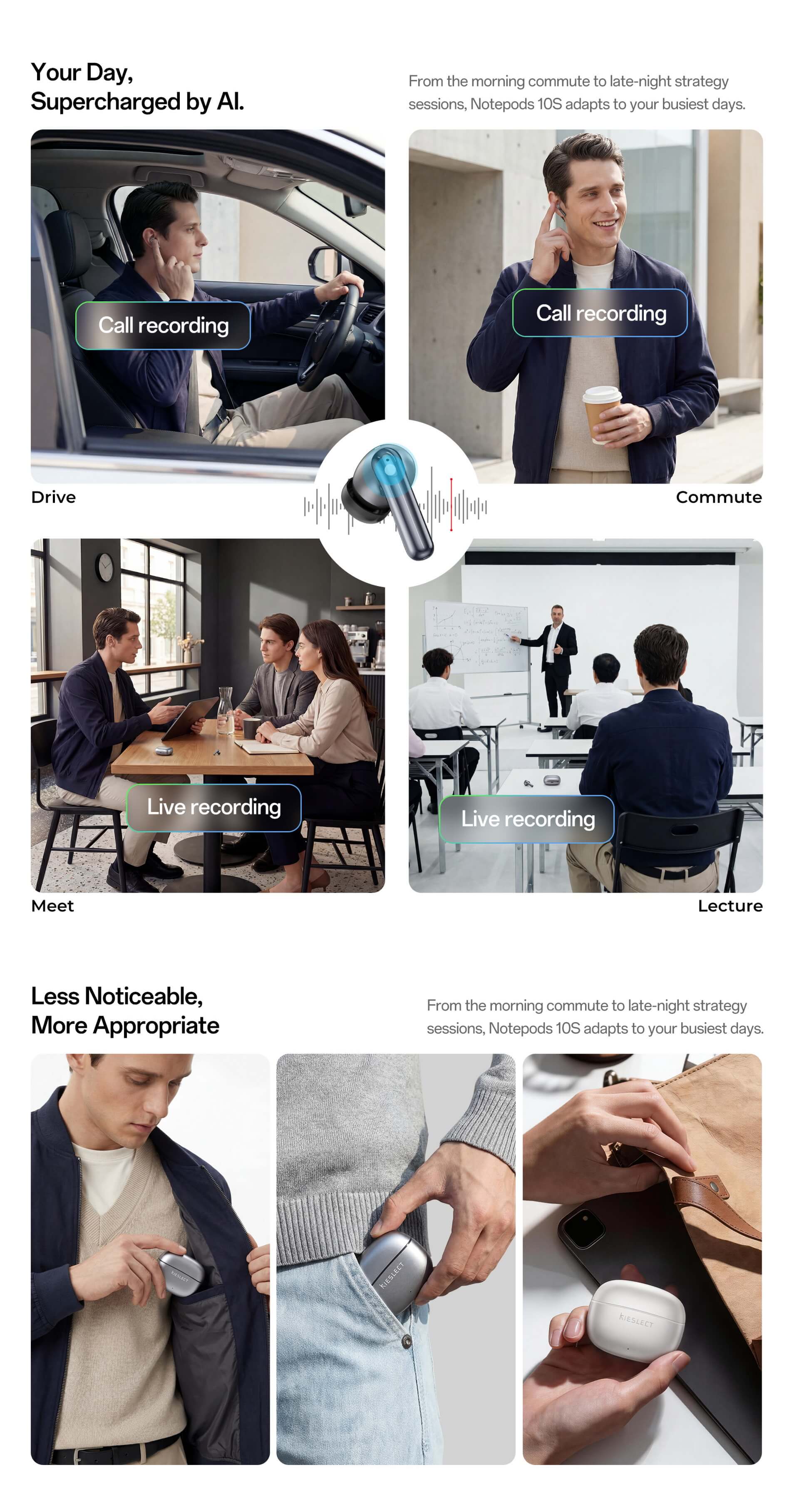 Kieslect AI NotePods 10S